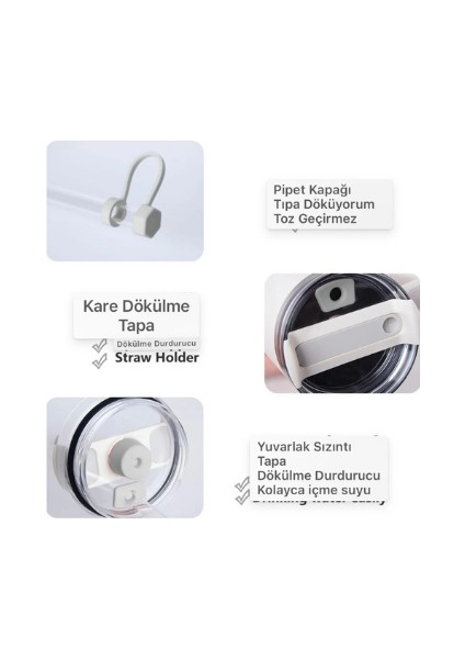 1 set gri stanley ıçin silikon dökülmeye sızdırmaz seti quencher