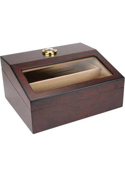Kahverengi Camlı Humidor Puro Kutusu RC11