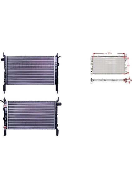 Su Radyatörü Mekanik At - 1300115 Autolux - Opel Astra F 1.4 Otomatik 91 ve Sonrası Uyumlu