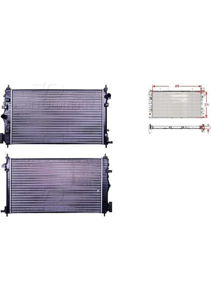Su Radyatörü Mekanik mt 680X379X26 - 1300289 Autolux - Opel Insignia 2.8 08 ve Sonrası Uyumlu