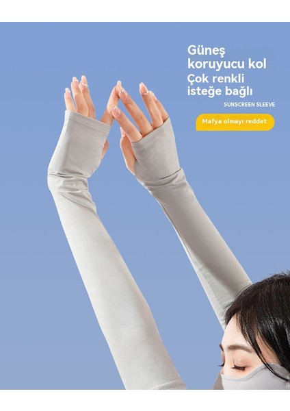 Ilkbahar ve Yaz Kadın Güneş Koruyucu Buz Ipek Kollar (Yurt Dışından) fiyatları