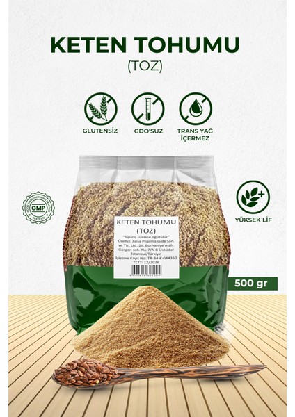 Keten Tohumu Taze Öğütülmüş 500 G 1. Kalite (Sipariş Üzerine Öğütülür ve Paketlenir)
