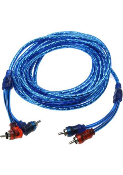 M 2 Rca 2 Rca Fiş Araba Stereo Ses Bakır Kablo Sistemi Amplifikatör Örgülü (Yurt Dışından)
