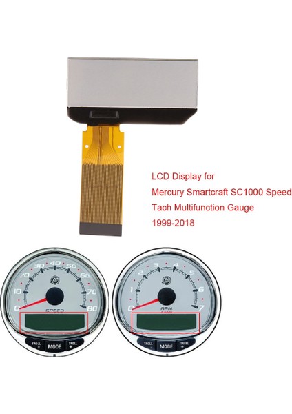 Mercury Smartcraft SC1000 Kilometre Takometre Çok Fonksiyonlu Ölçer Için Pano LCD Ekran (Yurt Dışından)