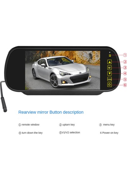 Inç Araba LCD Ayna Monitörü Park Ekranı 2 Av Girişi Arka Görüş Geri Vites Kamerası Için Otomatik Ekran Yardımı (Yurt Dışından) fırsatları
