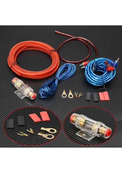 1500W Araba Amplifikatör Kurulum Kablo Demeti Kiti 8ga Ses Amplifikatörü Subwoofer Güç Kablosu (Yurt Dışından)