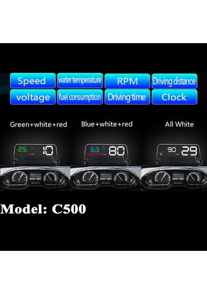 M7 Gps Hud Araba Obd2 Head Up Display Hız Göstergesi Obd Araç Bilgisayarı Aşırı Hız Uyarısı (Yurt Dışından)