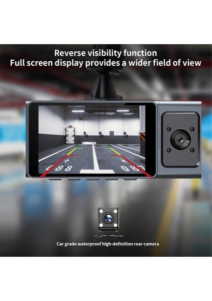 Araba Dvr Dash Kamera, 1080P Ön ve Iç Dash Kamera Wıfi Hd Gece Görüşü, G Sensörü, Park Monitörü, Döngü Kaydı (Yurt Dışından)