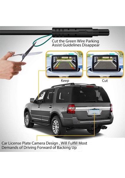Araba Geri Görüş Kamerası Full Hd Ccd Park Kamerası Volvo S80 S60 S60L XC60 XC90 V70 XC70 1999-2009 Logo Mark Kamera (Yurt Dışından)