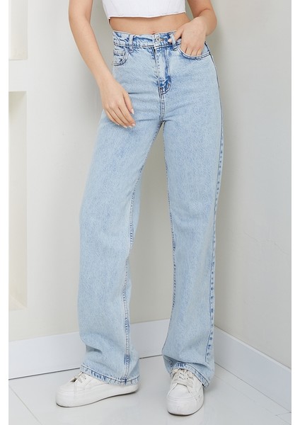 Baggy Kot Pantolon 1452 - Buz Mavi