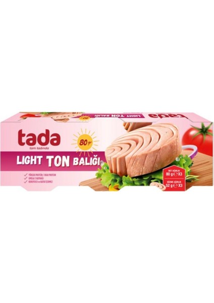 Light Ton Balığı Konservesi 80 gr 3'lü
