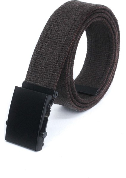 Unisex Siyah Tokalı Kolon Kemeri 4cm Kahverengi