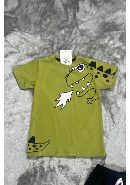 Dinozor Baskı Erkek Çocuk Takım