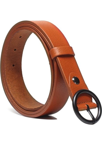 Hakki Deri Yuvarlak Toka Kadın Kemeri 3cm Taba fiyatları