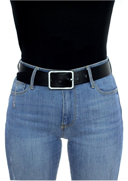 Hakiki Deri Kadın Kemeri 4 cm