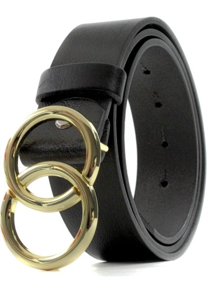 Deri Çift Halka Tokalı Bayan Kemeri 4cm fiyatları