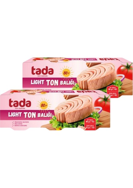 Light Ton Balığı Konservesi 80 gr 3'lü (2 Adet)