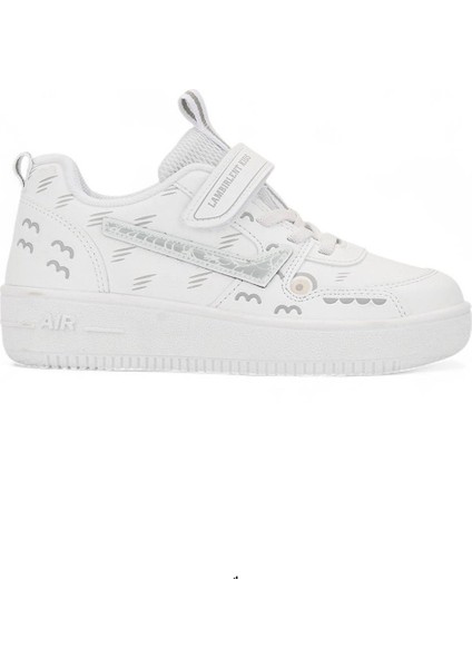 Çocuk Spor Ayakkabı Ortopedik Lastik Bağcık Cırtlı Desenli Kaymaz Taban Yürüyüş Sneaker 033