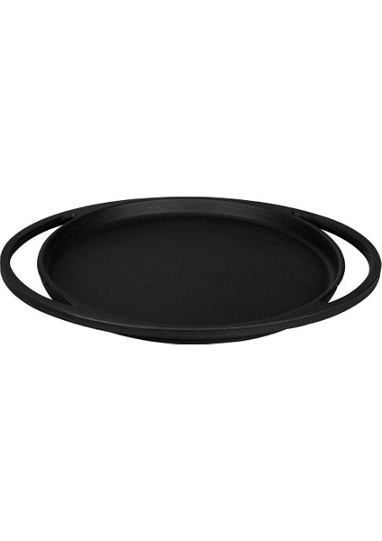 Döküm Yuvarlak Pizza Krep Pankek Tavası Döküm Demir Yekpare Çift Kulplu ÇAP(Ø)20CM.