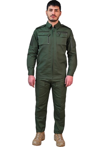 Su ve Rüzgar Geçirmez Haki Softshell Pantolon
