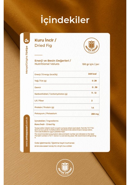 ANTEP PAZARI CİPS İNCİR KURUSU-100 GR