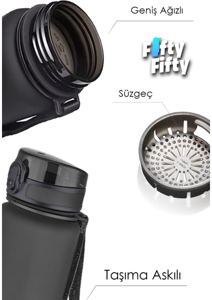350 ml Pipetsiz Softtouch Tritan Çocuk Su Matarası -FF350MLUZS