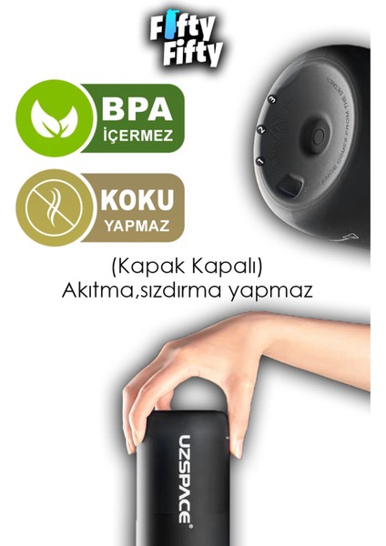 350 ml Pipetsiz Softtouch Tritan Çocuk Su Matarası -FF350MLUZS