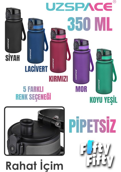 350 ml Pipetsiz Softtouch Tritan Çocuk Su Matarası -FF350MLUZS