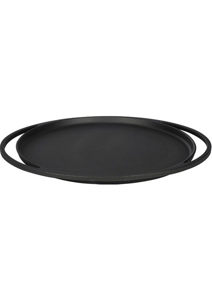 Döküm Yuvarlak Pizza Krep Pankek Tavası Döküm Demir Yekpare Çift Kulplu ÇAP(Ø)28CM.