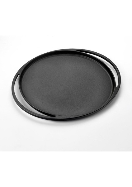 Döküm Yuvarlak Pizza Krep Pankek Tavası Döküm Demir Yekpare Çift Kulplu ÇAP(Ø)28CM.