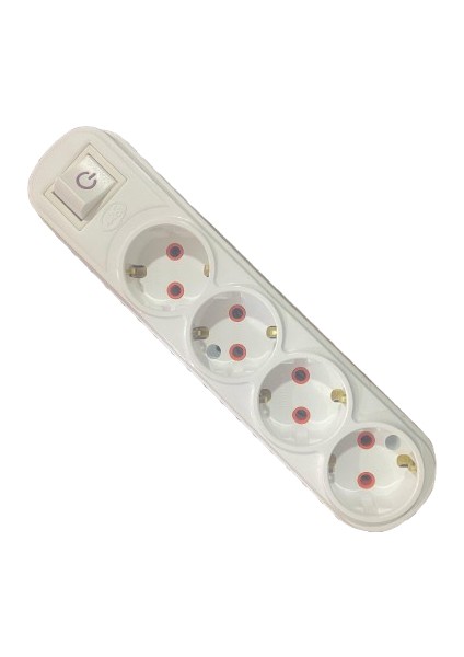 Asr 340376 Ars 4 Lü Anahtarlı Klemensli Topraklı Grup Priz