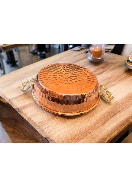Bakır Sahan Kızartma Yumurta Kahvaltılık Tava 3’lü Takım 16 cm