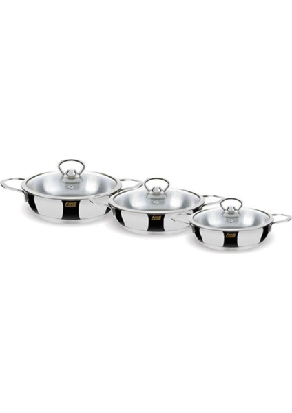 Inci 6 Parça Çelik Omlet Set Metal 5007
