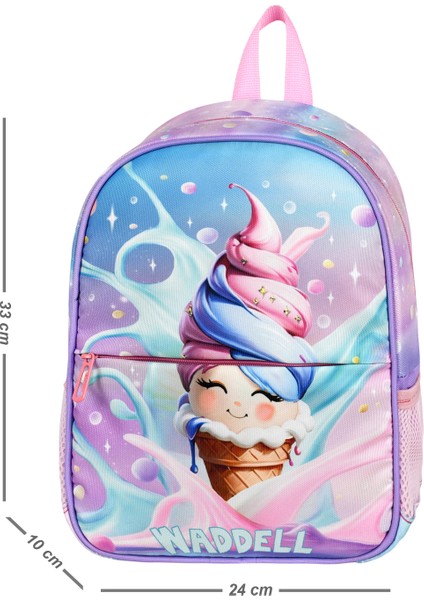 Lisanslı Dondurma Temalı Anaokul Kreş Sırt Çantası 25506