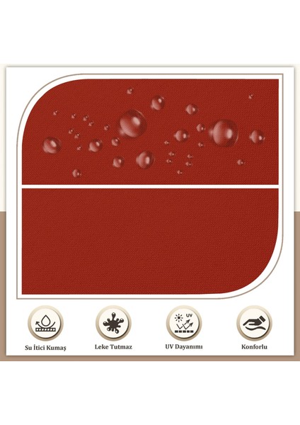 Canvas Tekli Kırmızı Sıvı Geçirmez Leke Tutmaz Fermuarlı Bağcıklı Sandalye Minderi 40 x 40 cm fiyatları