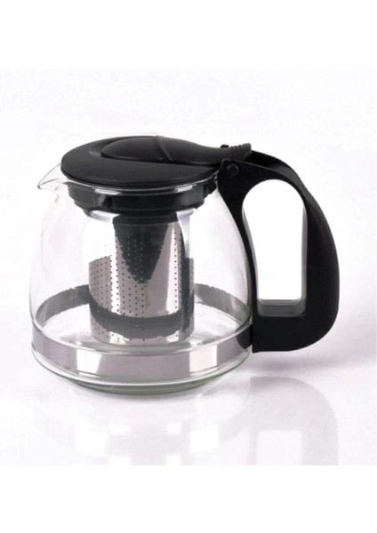 Paslanmaz Çelik 900 ml Cam Demlik Süzgeçli Çay ve Bitki Çayı Demliği fiyatları