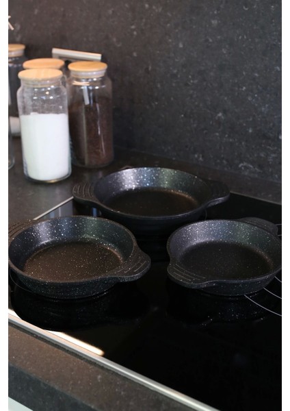 3'lü Döküm Granit Sahan Set 16-18-20 cm fiyatları