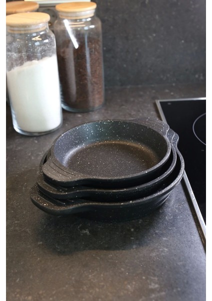 3'lü Döküm Granit Sahan Set 16-18-20 cm fırsatları