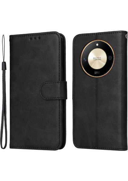 Honor X9B 5g Pu Deri Cüzdan Standı Kılıf Buzağı Dokusu Tam Koruma Telefon Kapağı (Yurt Dışından)