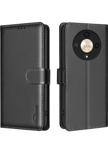 Honor X9B 5g Litchi Doku Deri Telefon Kılıfı (Yurt Dışından)