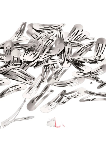 50PCS Gümüş Metal Bb Saç Klipleri Kızlar Y2K Punk Damla Şekilli Saç Tokası Saç Kekleri Ettes Sevimli Headdress Diy Saç Takılar Yapım (Yurt Dışından)