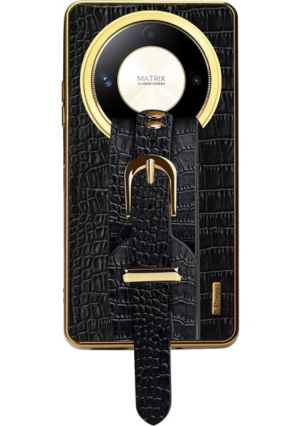 Honor X9B 5g Telefon Kılıfı Timsah Doku Bileklik Kickstand Kapak (Yurt Dışından)