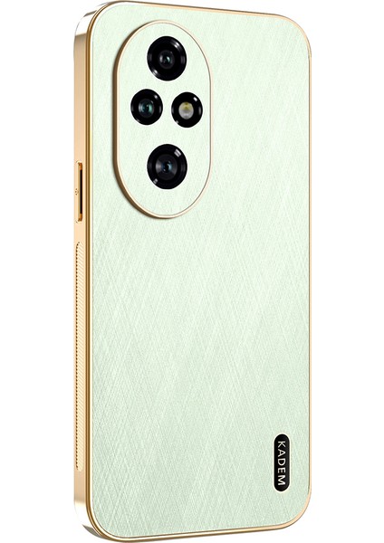 Honor 200 Pro 5g Elektrokaplama Ipek Doku Pu + Tpu Telefon Arka Kapağı (Yurt Dışından)