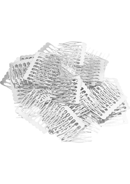 10PCS/LOT Rhodyum/bronz Altın Renk Gelin Saçkoplar Kaçak Taraklar Ascesorio Düğün Saç Pimleri Için Pelo Alambre Cazibe Aksesuarlar Metal Renk: 5 Diş Gümüş (Yurt Dışından)