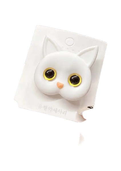 2022 Yeni Sevimli Kedi Hhairpin Kadınlar Için Saç Klipleri Kore Moda Ettes Kenevirleri Kızlar Güzel Saç Aksesuarları Süsleri Hediyeler: Beyaz (Yurt Dışından)