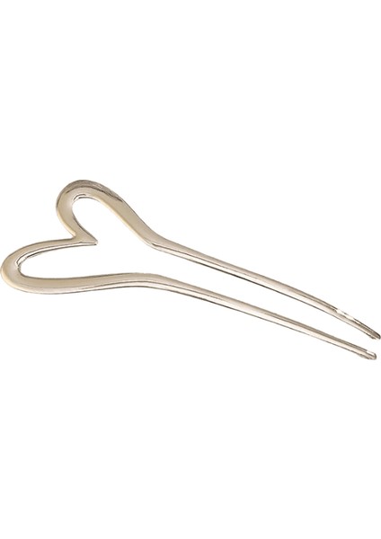 Kore Saç Aksesuarları Metal U Şekil Saç Pınları Kadın Giriş Güzel Gold Renk Saçları Basit Kalp Şeklin (Yurt Dışından)