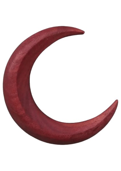 Basit Ahşap Ay Saç Çubukları El Oymalı Ahşap Hilal Saç Çatalları Kadınlar Için Uzun Saç Tokası Tarak Tarzı Moda Saç Aksesuarları Metal Renk: Kırmızı-Küçük (Yurt Dışından)