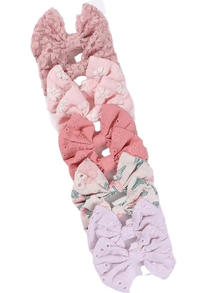 10PCS/SET Moda Yayları Saç Çukurları Pamuk Nakış Saçı Yay Klipli Tatlı Kız Çocuklar Için Güzel Saç Tokaları Tavan Setleri Hediye Color: JIT0009-5 (Yurt Dışından)