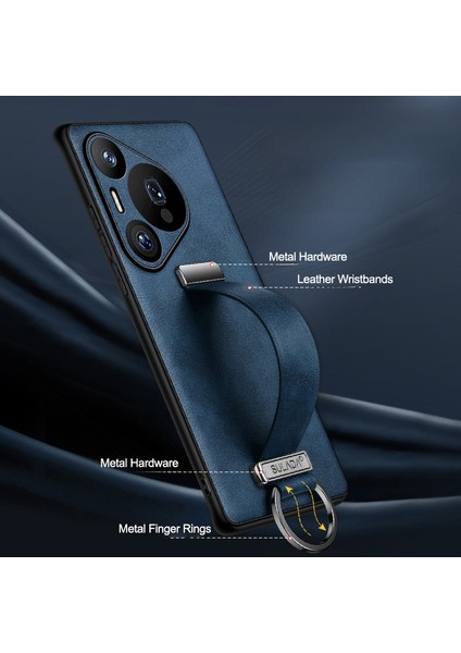 Huawei Pura 70 Pro Bileklik Kickstand Deri Arka Telefon Kapağı (Yurt Dışından) fiyatları