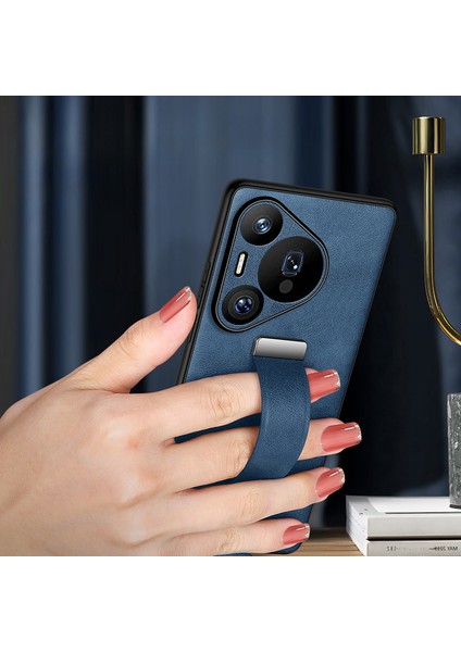 Huawei Pura 70 Pro Bileklik Kickstand Deri Arka Telefon Kapağı (Yurt Dışından) fırsatları